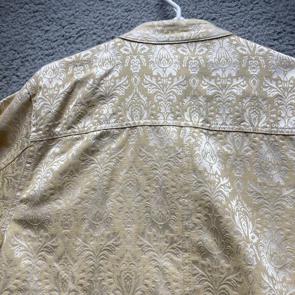 Vintage Bill Blass Jacket Shirt Womens Medium Beige Button Up - Picture 13 of 16